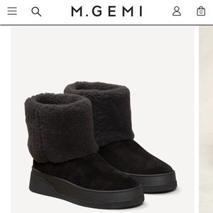 The Milena black Suède and shearling winter boots M. GEMI. Size 38.5 women NEW